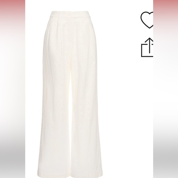 NWT white eyelet WeWoreWhat trousers - Picture 2 of 6
